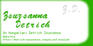 zsuzsanna detrich business card